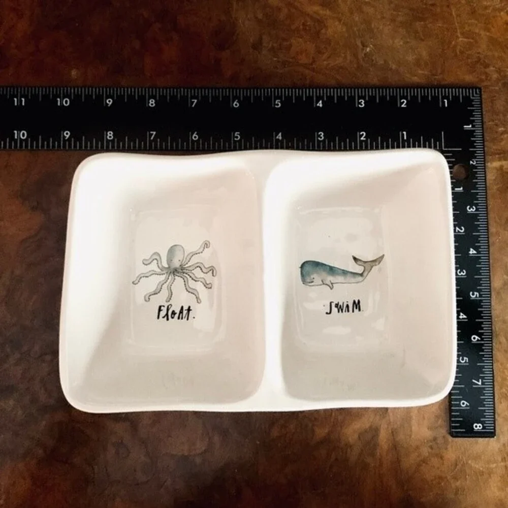 Rae‎ Dunn Ocean Whale & Octopus Double Tray